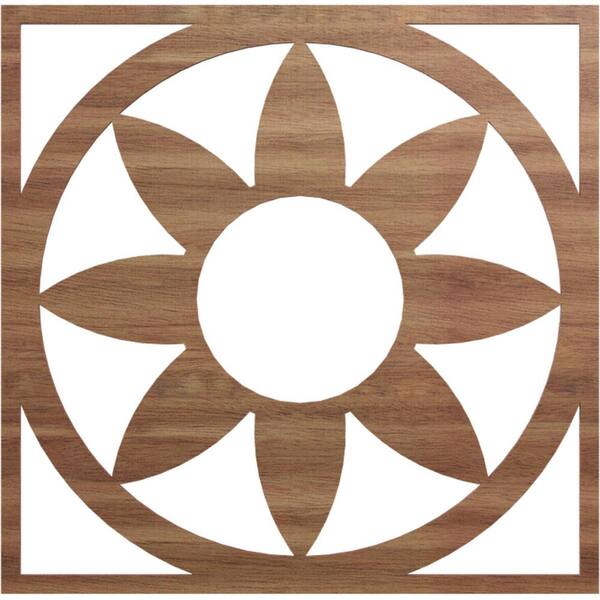 Ekena Millwork 0.25 in. x 26 in. x 26 in. Wood (Walnut) Medallion Moulding
