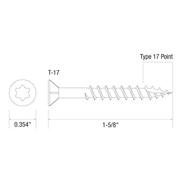 Grip-Rite DeckForce #8 X 1-5/8 Inch Wood Screws - 67 Count Tan Nano Coated