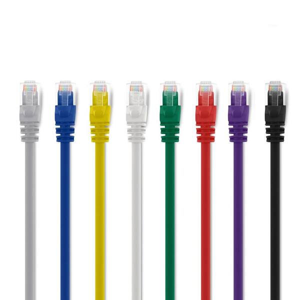 GearIt 0.5 ft. Cat6 Ethernet Network Patch Cable - Multi Color (8-Pack)