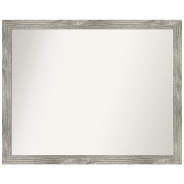 Amanti Art Dove Greywash Square 30.5 in. W x 24.5 in. H Non-Beveled Bathroom Wall Mirror in Gray