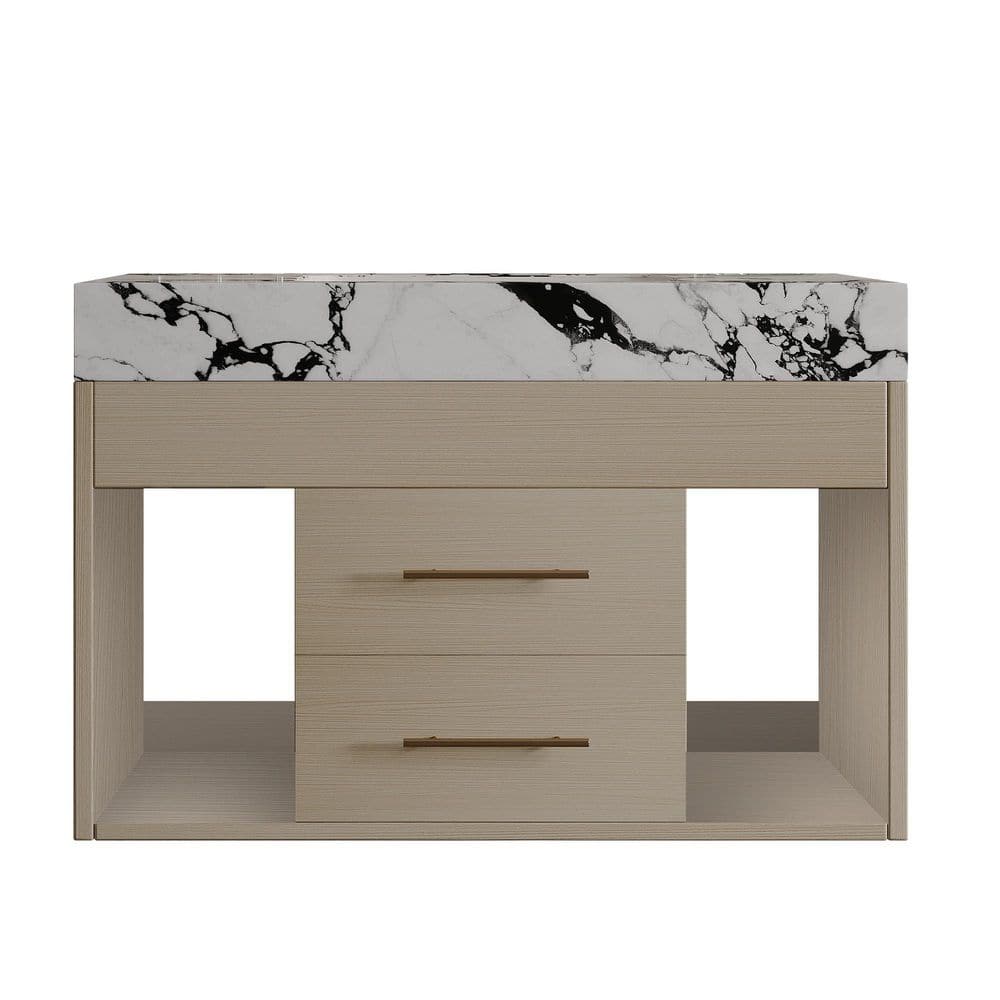30 in. W x 18.1 in. D x 21.7 in. H Single Sink Bath Vanity in White with White Sintered Stone Top
