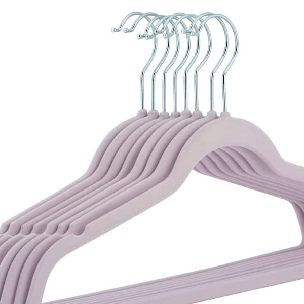 Cozymood Purple Velvet Hangers Felt Hangers 60 Pack, Thin Hangers