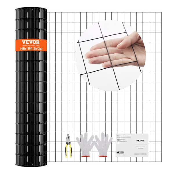 VEVOR Hardware Cloth 2 in. x 3 in. Mesh 4 ft. x 50 ft. Galvanized Wire Mesh Roll 16 gal. Chicken Wire Fence Roll