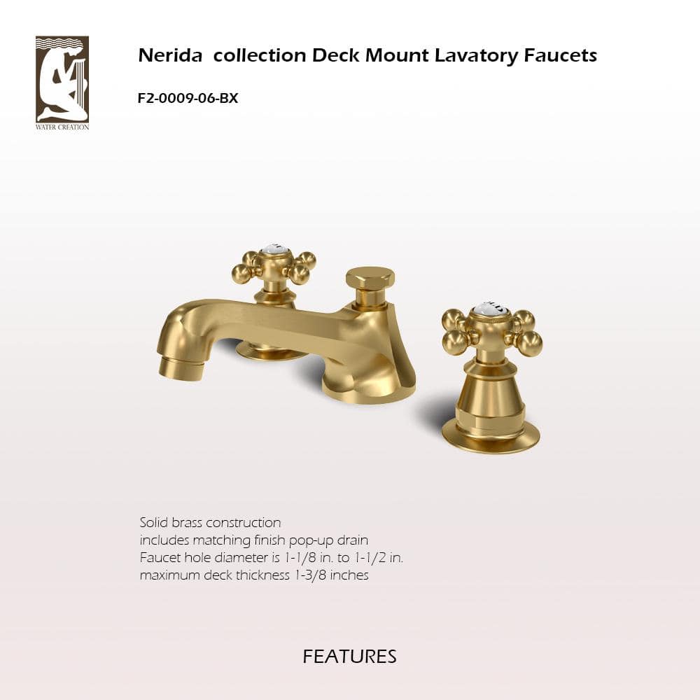 Satin Gold Brass Widespread 2-Handle Bathroom Faucet