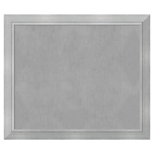 Amanti Art Romano Silver 55 in. x 47 in Framed Magnetic Board