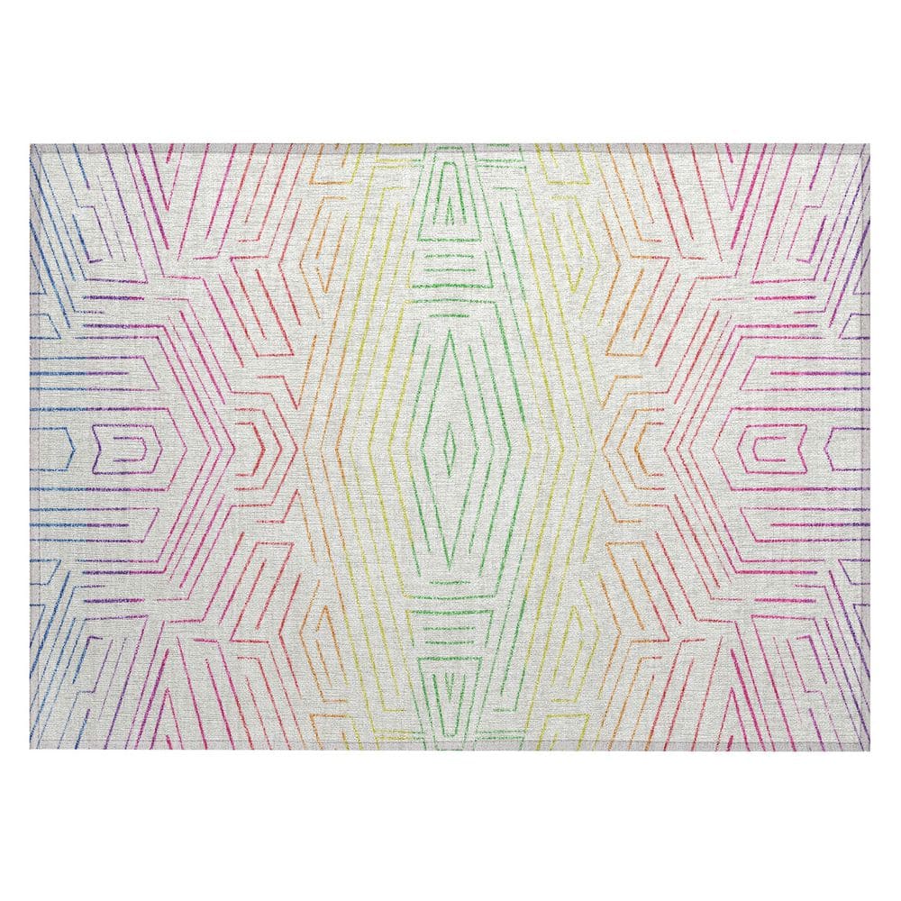 Chantille Machine Washable Indoor/Outdoor Abstract ACN2830 Ivory 2 ft. x 3 ft. Accent Rug price history on PriceWatchPro