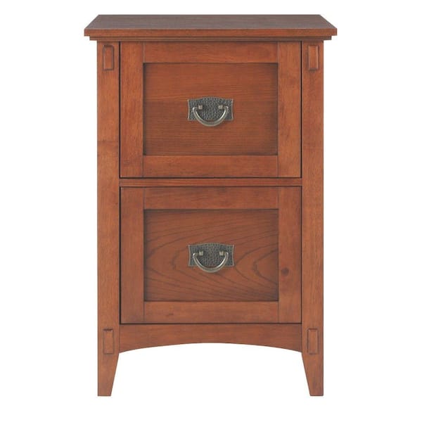 Home Decorators Collection Artisan Medium Oak Brown 2 Drawer File Cabinet