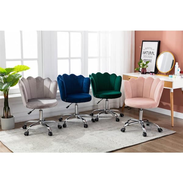 Pink shell swivel outlet chair