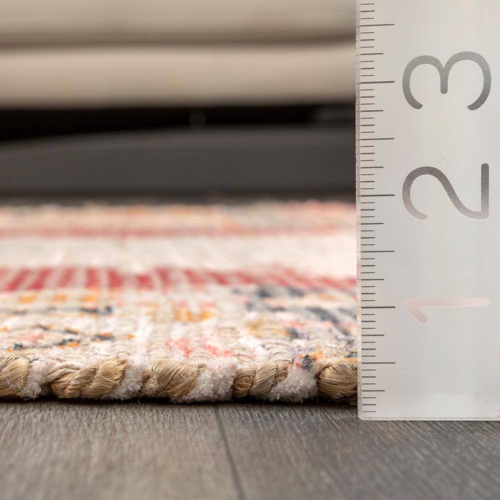 Multicolor Handmade Synthetic 4' x 6' Reversible Area Rug