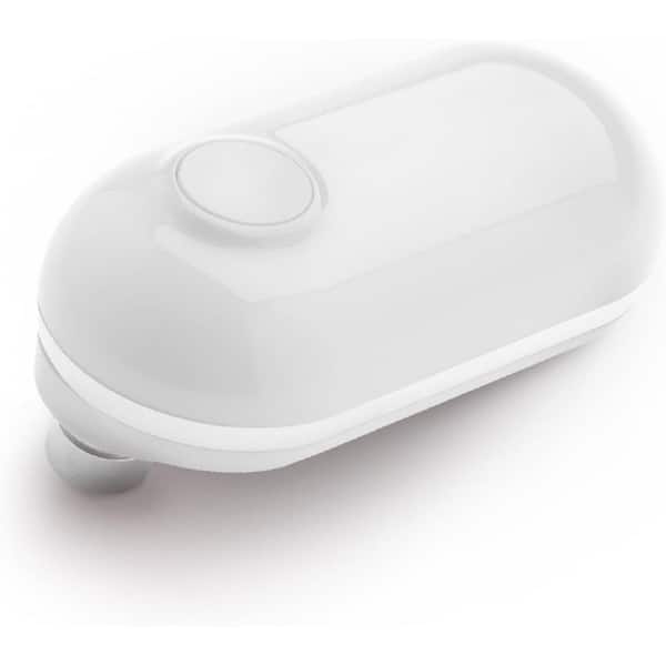 Anqtovp Mini Portable Electric Can Opener Smooth Edge-Open Cans with a Simple Press of Button, Hands Free, Food-Safe, White