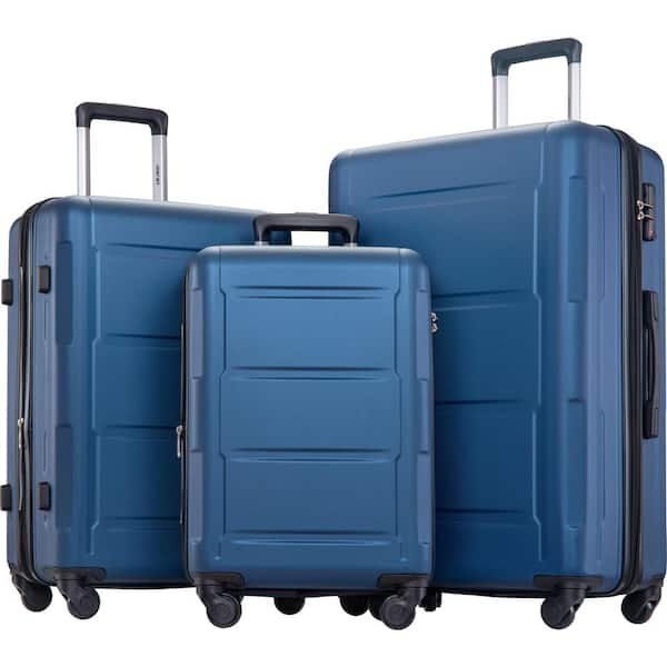 Hard Shell Suicases Set of 3 Grey Spinner Luggage TSA Lock 30 22 Inch 26