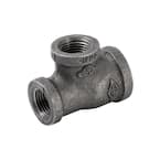 3/4 in. x 1/2 in. x 1/2 in. Black Malleable Iron FIP x FIP x FIB Reducing Tee Fitting