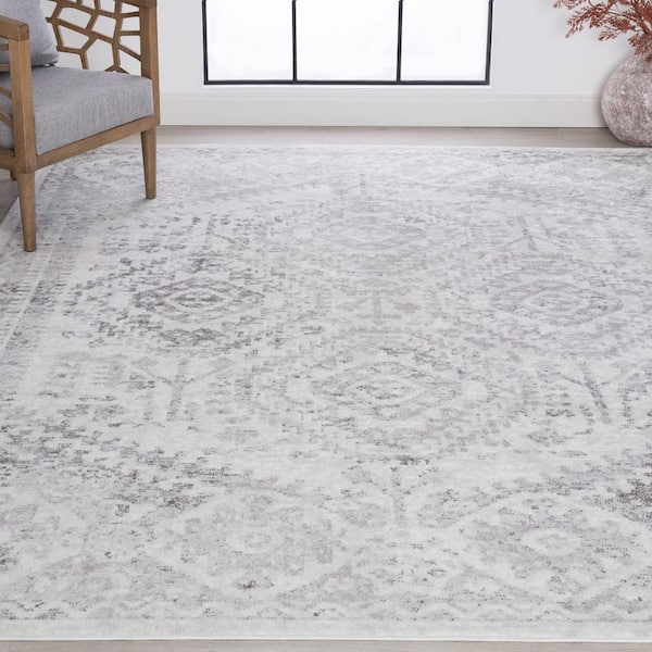 Nexus Oriental White 9 ft. x 12 ft. Indoor Area Rug