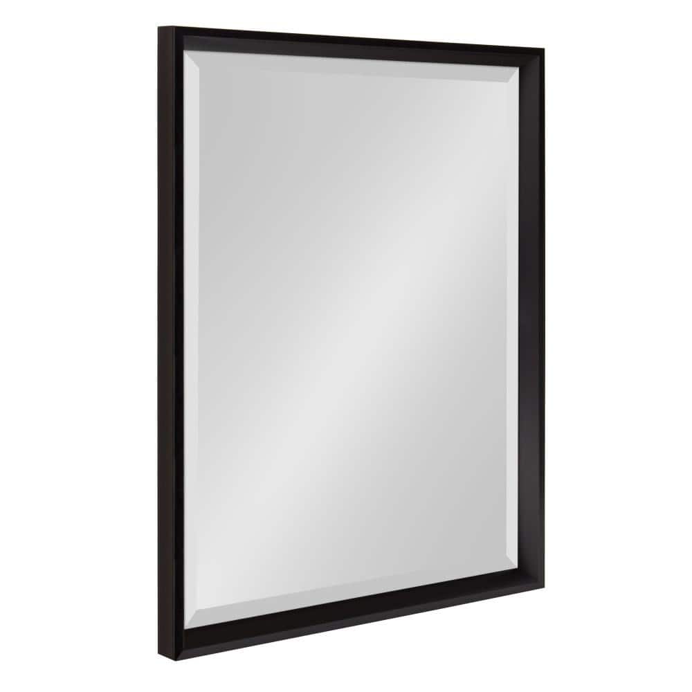 Calter Contemporary Black Polystyrene 25x30 Rectangular Wall Mirror