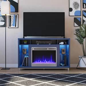 Cleavland 47.5 in Freestanding Electric Fireplace TV Stand in Navy