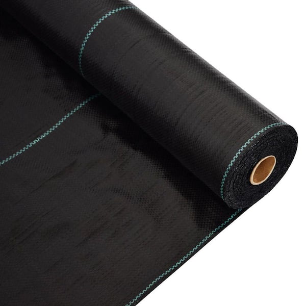 5ft. x 250 ft. Black Weed Barrier Landscape Fabric-Heavy Duty Material for Garden, Lawn and Driveway Weed Control