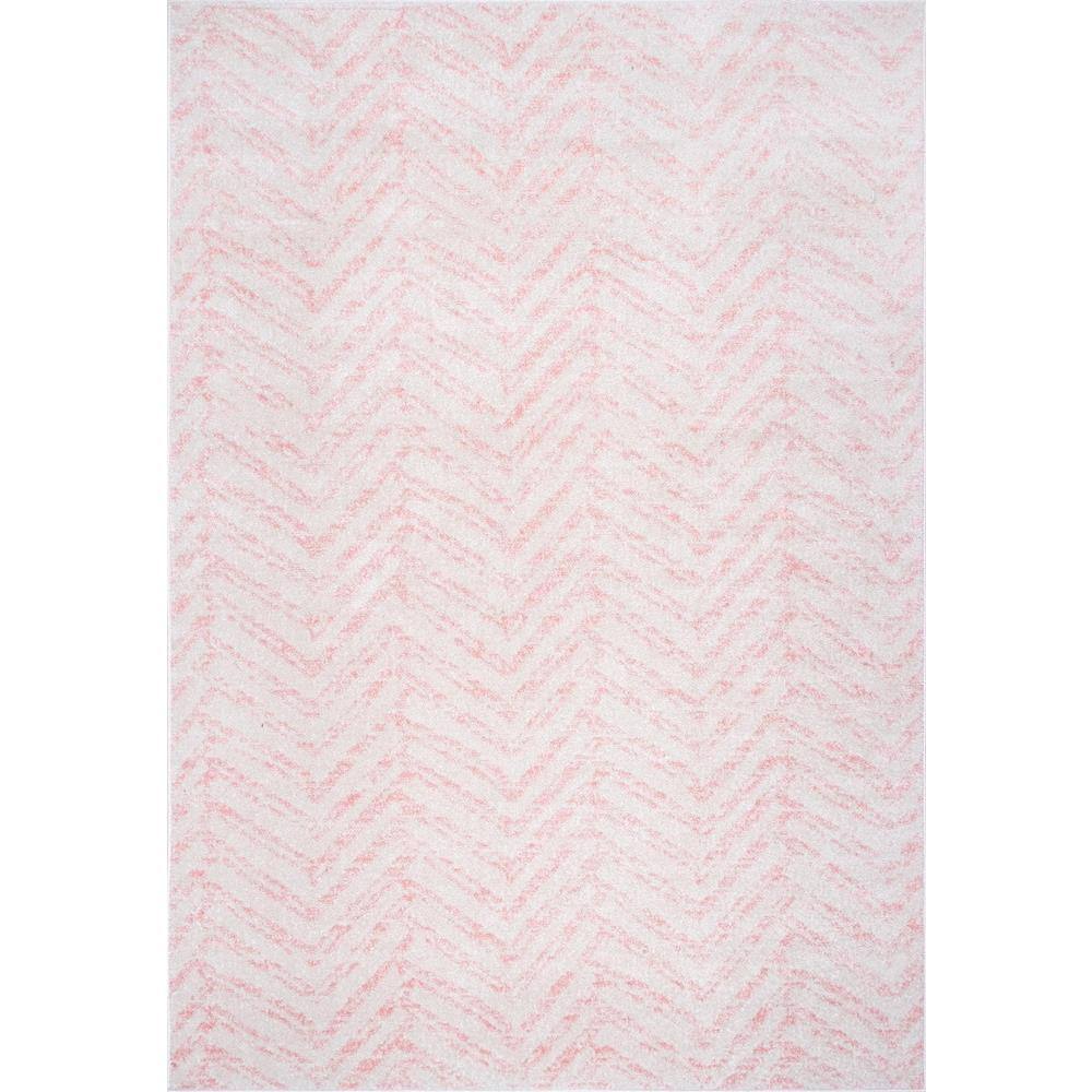 Rosanne Geometric Herringbone Pink 7 ft. x 9 ft. Area Rug price history on PriceWatchPro