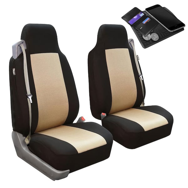 FH Group Neosupreme Deluxe Quality 47 in. x 23 in. x 1 in. Car Seat Cushions - Front, Beige