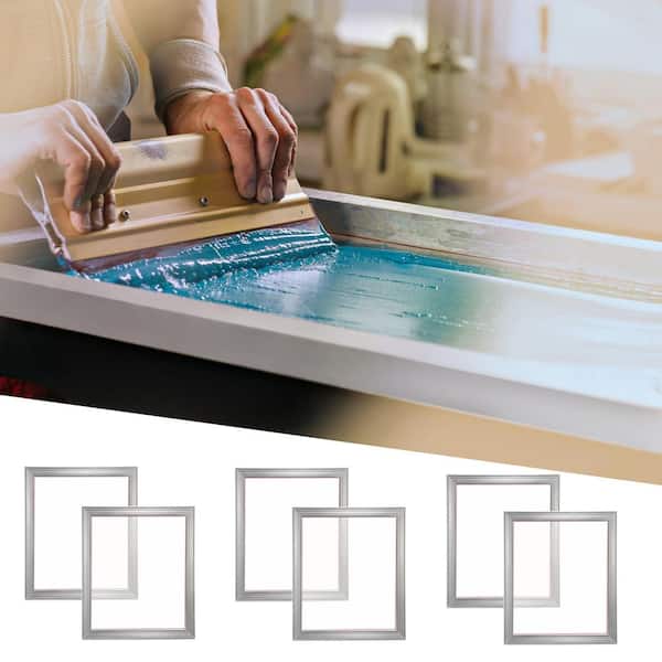 Screen Printing Kit 6 Pieces Aluminum Silk Stencil Printing Frames 16 x 20 in. Silk Screen Printing Frame