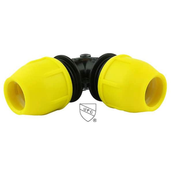 HOME-FLEX 3/4 in. IPS DR 11 Underground Yellow Poly Gas Pipe 90-Degree Elbow
