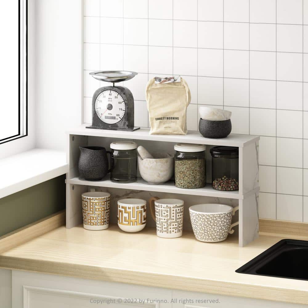Helpful Kitchen Shelf Moisture-proof Kitchen Storage Shelf Double