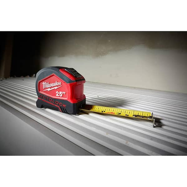 Milwaukee 25 ft. x 1.2 in. Compact Wide Blade Tape Measure (2-Pack)  48-22-0425G - The Home Depot