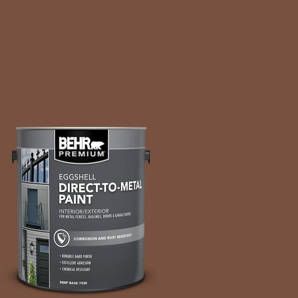 BEHR PREMIUM 1 gal. #S200-7 Earth Fired Red Eggshell Direct to Metal Interior/Exterior Paint