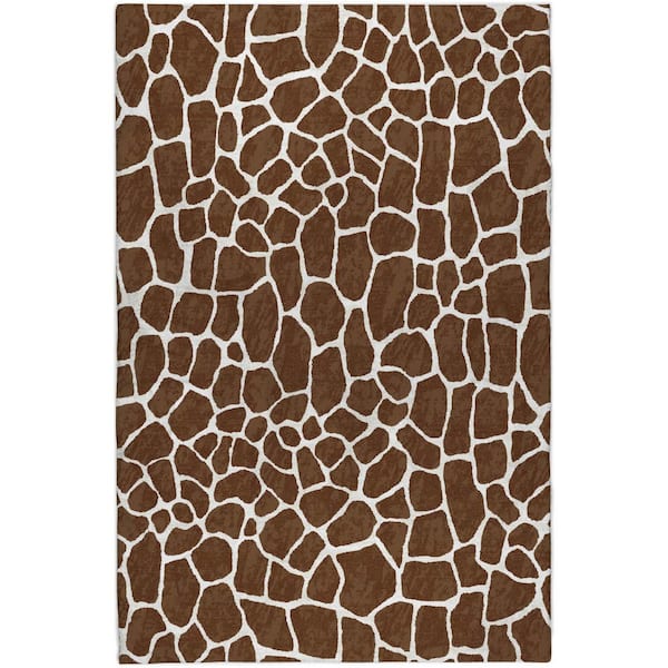 Dream Shag Premium Machine Washable Abstract ADS45 Coffee 10 ft. x 14 ft. Area Rug