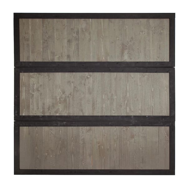 Outdoor Essentials 2 ft. x 6 ft. Cedar Canyon Privacy Fence Panel - Gray Cedar/Black Frame