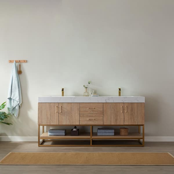 White oak store vanity 72