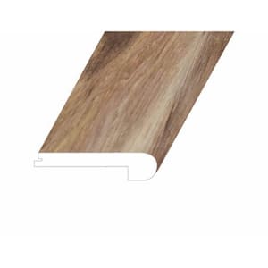 Veritas Enriched Cedar 1 in. T x 4.5 in. W x 94.5 in. L Vinyl Flush Stair Nose Molding