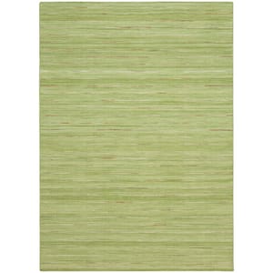 Interweave Green 6 ft. x 9 ft. Solid Ombre Geometric Modern Area Rug