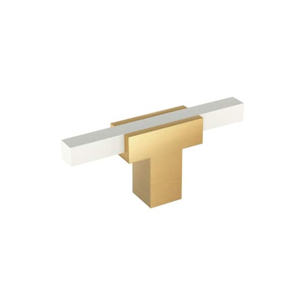 Urbanite 2-3/4 in. (70 mm) Length Champagne Bronze/White Bar Cabinet Knob