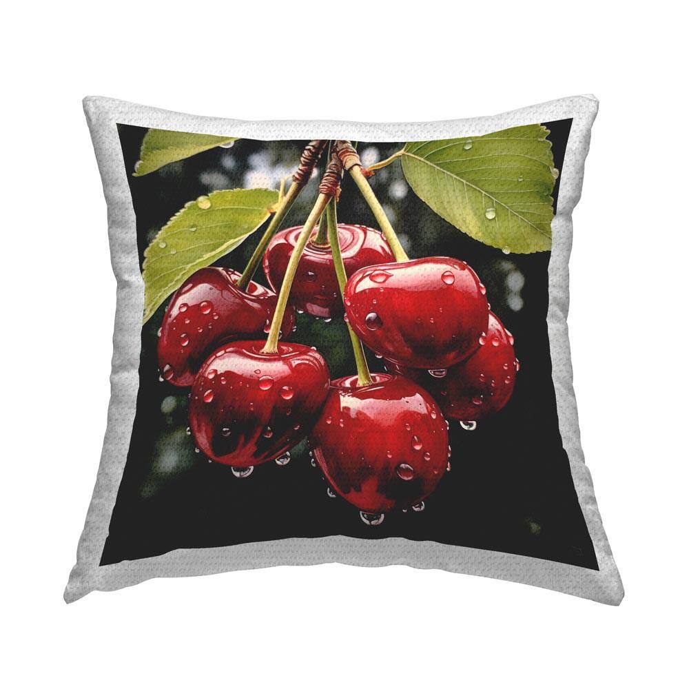 Lush Blooming Cherries Outdoor Printed Throw Pillow by RB price history on PriceWatchPro