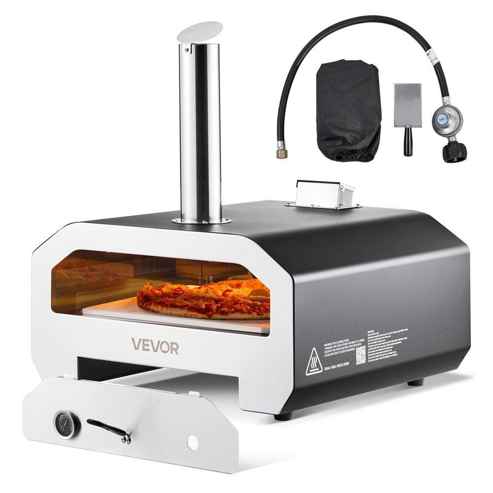 Dual Fuel Pizza Oven Outdoor, 16 in. Wood Fire & Propane Gas Pizza Oven, Portable Pellet & Propane Pizza-Maker price history on PriceWatchPro