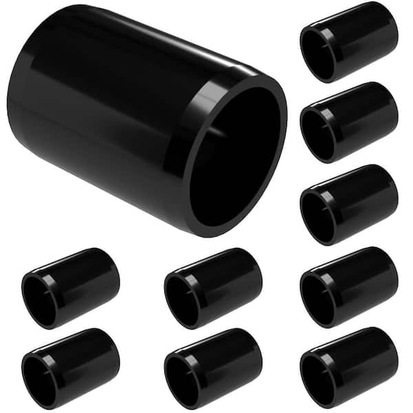 Formufit 1 in. Furniture Grade PVC External Coupling in Black (10-Pack)