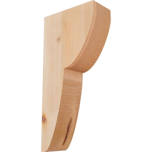 Ekena Millwork 3-1/2 in. x 8 in. x 16 in. Western Red Cedar Crestline Smooth Corbel