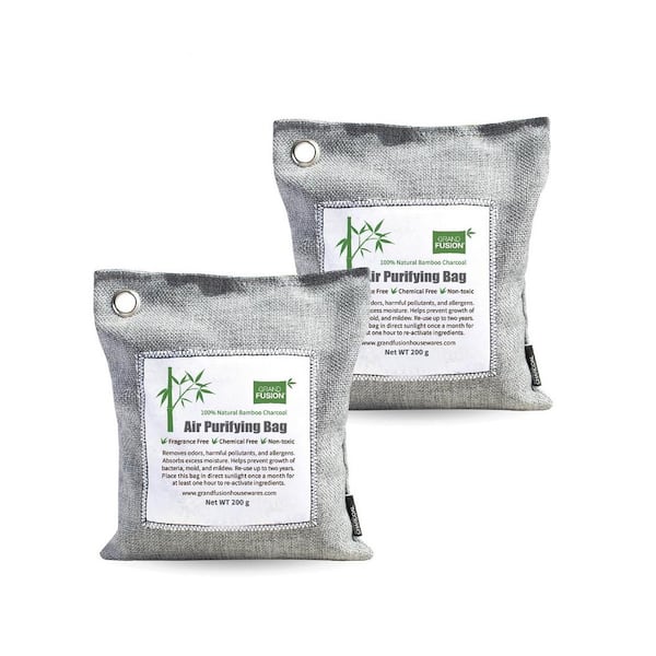 Unbranded 7 oz. Bamboo Charcoal Air Purifying Bag Everyday Odor Eliminator (2-Pack)