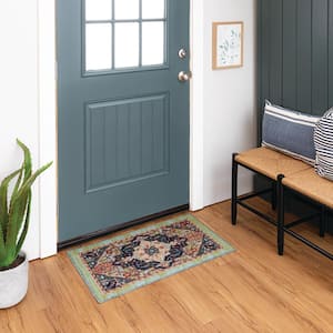 Sinaloa Green 1 ft. 8 in. x 2 ft. 10 in. Machine Washable Area Rug