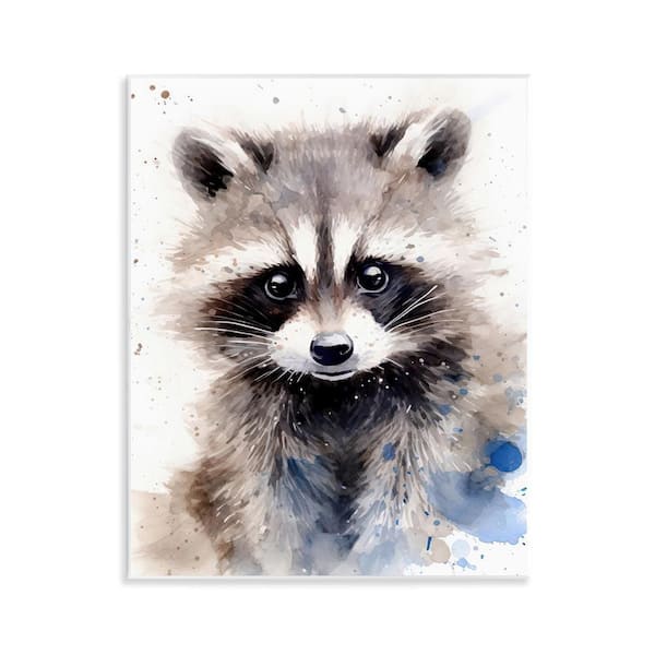 Woodland Nursery Raccoon by Franklyn Gregory Unframed Animal Graphic Art Print 14 in. x 11 in.
