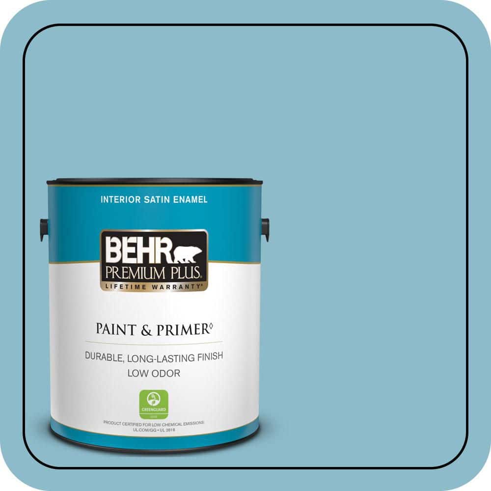 1 gal. #S460-3 Blue Echo Satin Enamel Low Odor Interior Paint & Primer price history on PriceWatchPro