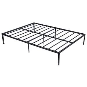 Black Metal Frame, Queen Size Platform Bed, Frame Bed,Platform Frame Bed with Slats,No Box Spring,Storage Under the Bed,