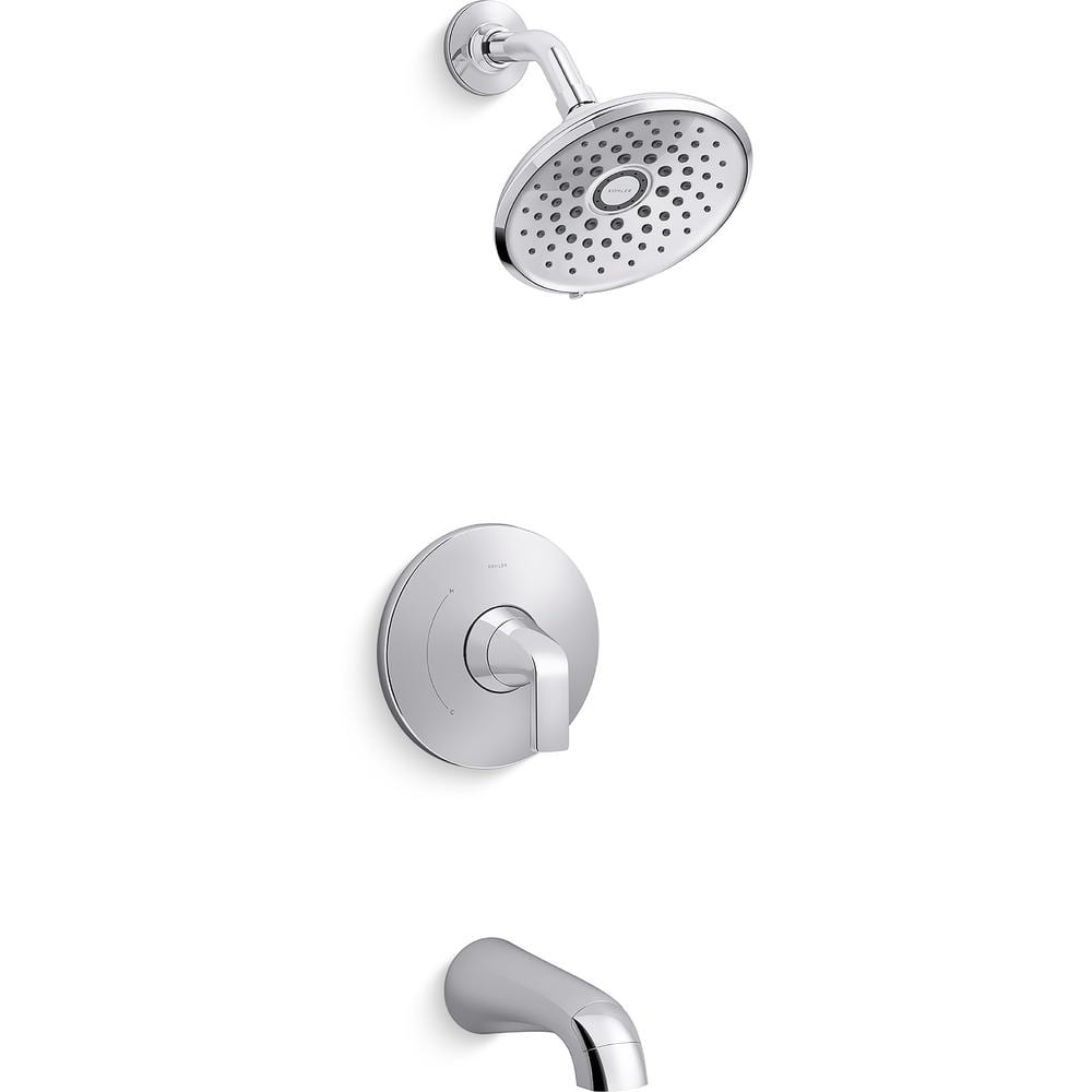 Cursiva Single-Handle 3-Spray Tub and Shower Faucet 1.75 GPM in Polished Chrome (Valve Included) price history on PriceWatchPro