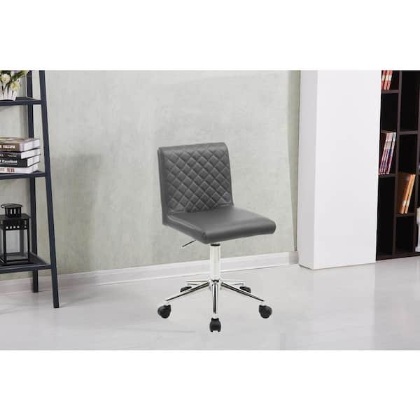 Best Master Furniture Bailey 16 in. W Gray Faux Leather Task Chair