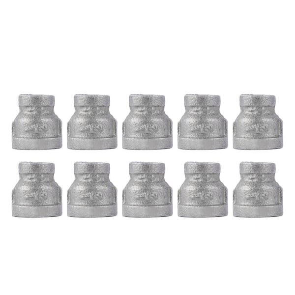PIPE DECOR 1/2 in. x 1/4 in. Black Reducing Coupling (10-Pack)