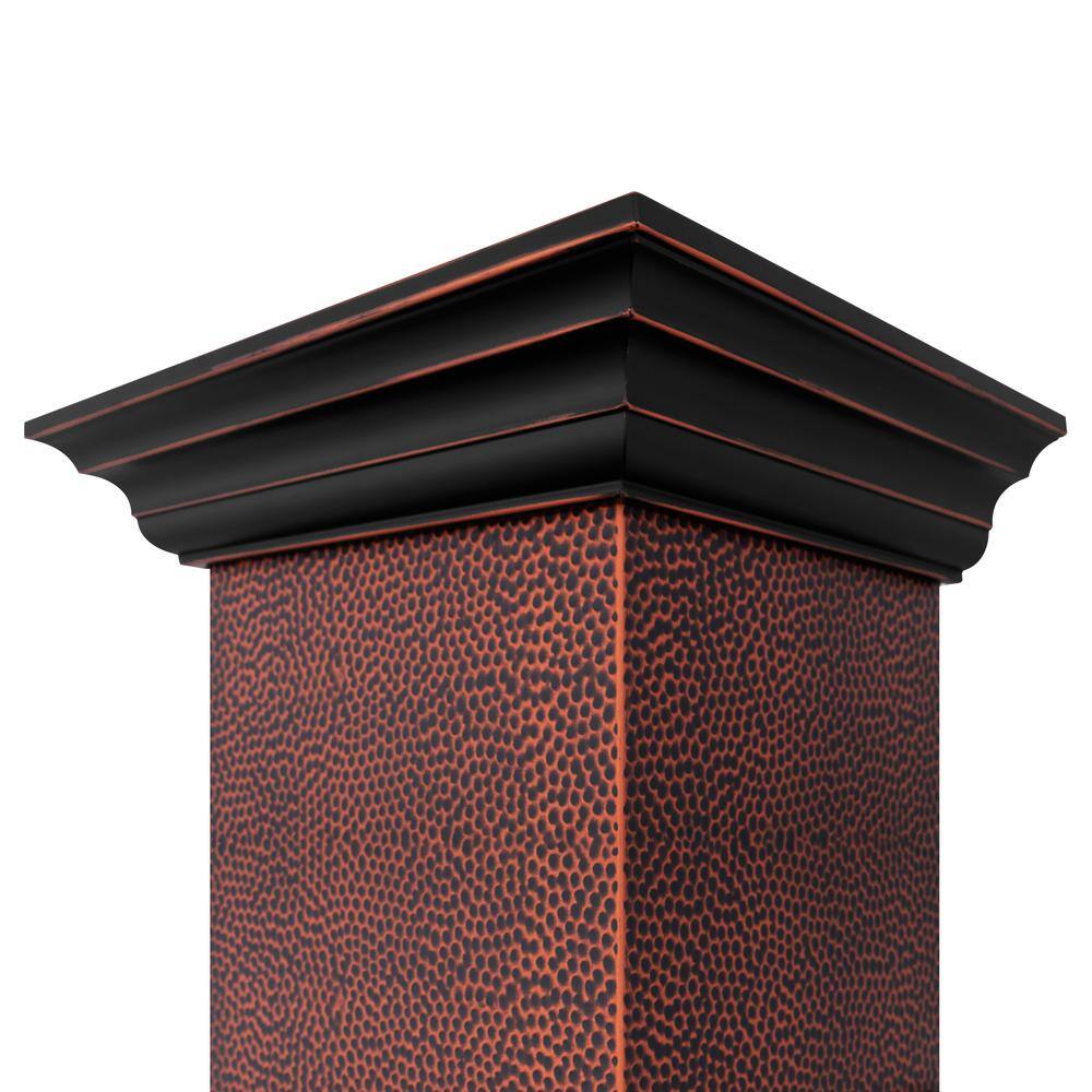 Hand-Hammered Copper 30" Convertible Wall Mount Range Hood