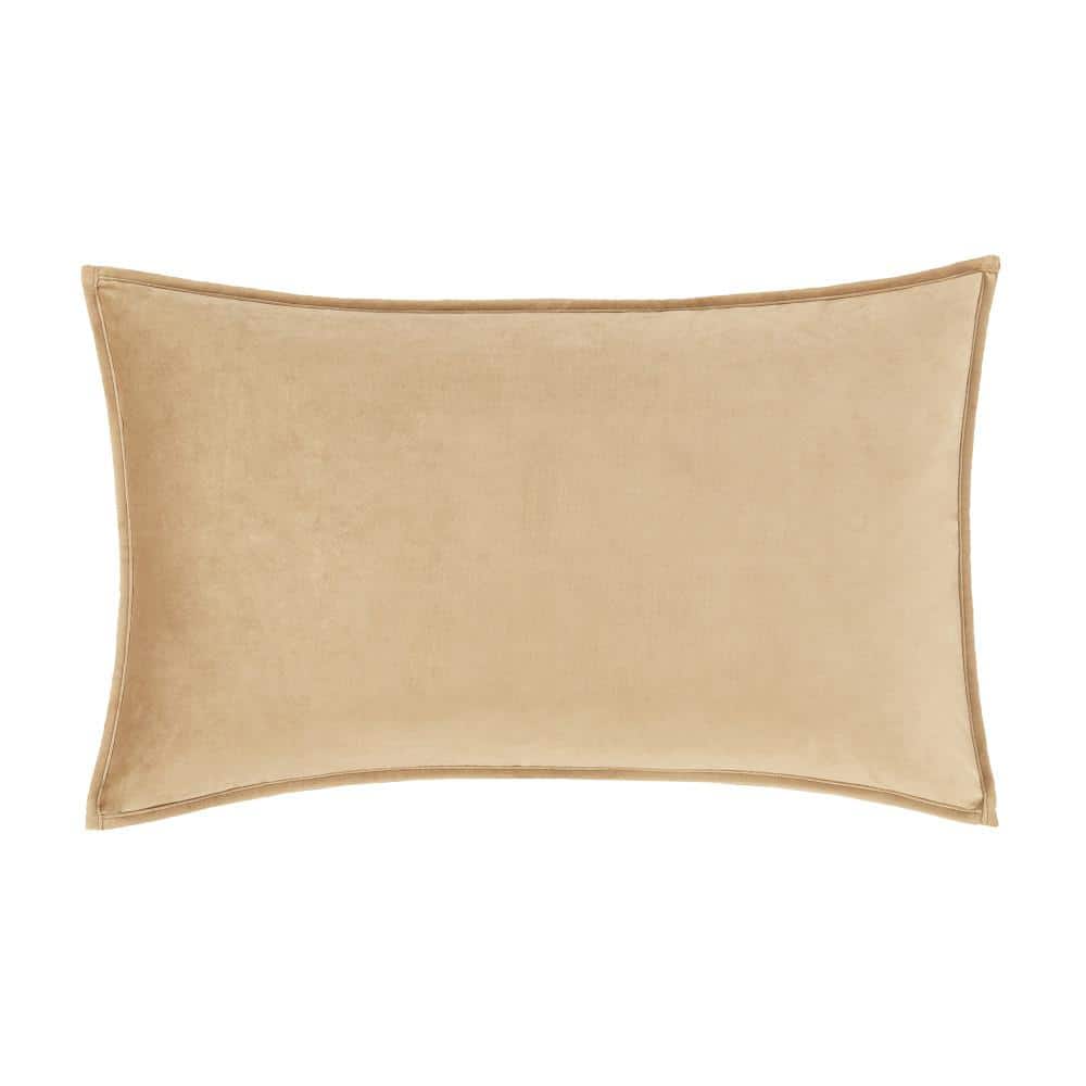 Toulhouse Gold Polyester Lumbar Decorative Throw Pillow Cover 14 x 40 in.