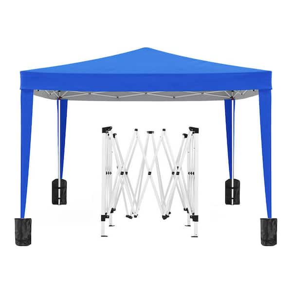 EAGLE PEAK 10 ft. x 10 ft. Light Blue Pop Up Canopy Tent