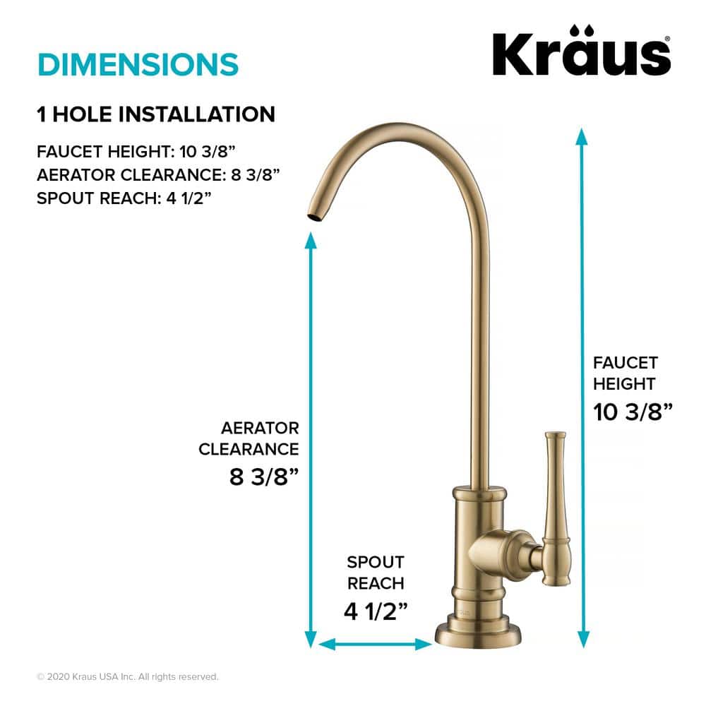 Allyn Brushed Gold 9-12" Hi Arc Stainless Steel Water Faucet