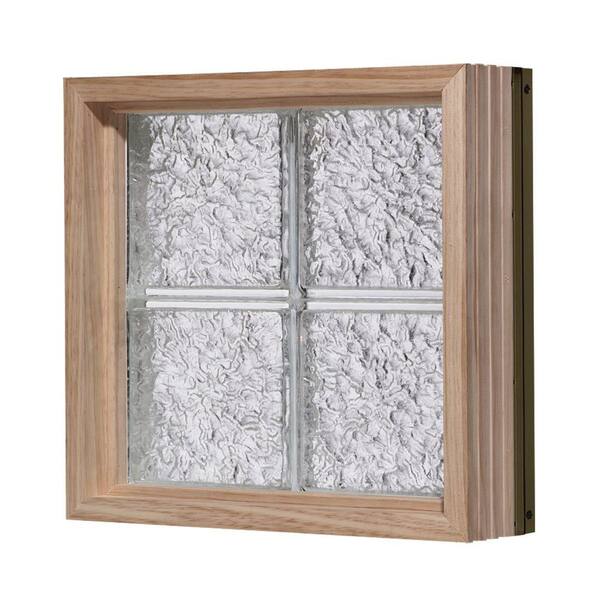 Pittsburgh Corning 16 in. x 16 in. LightWise IceScapes Pattern Aluminum-Clad Glass Block Window